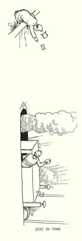 Illustrasjon for Railway Ribaldry av W Heath Robinson (litho) av William Heath Robinson