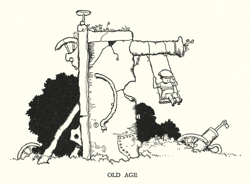 Illustrasjon for Railway Ribaldry av W Heath Robinson (litho) av William Heath Robinson