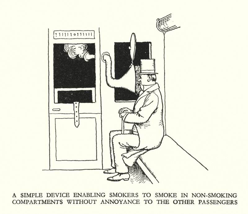 Illustrasjon for Railway Ribaldry av W Heath Robinson (litho) av William Heath Robinson