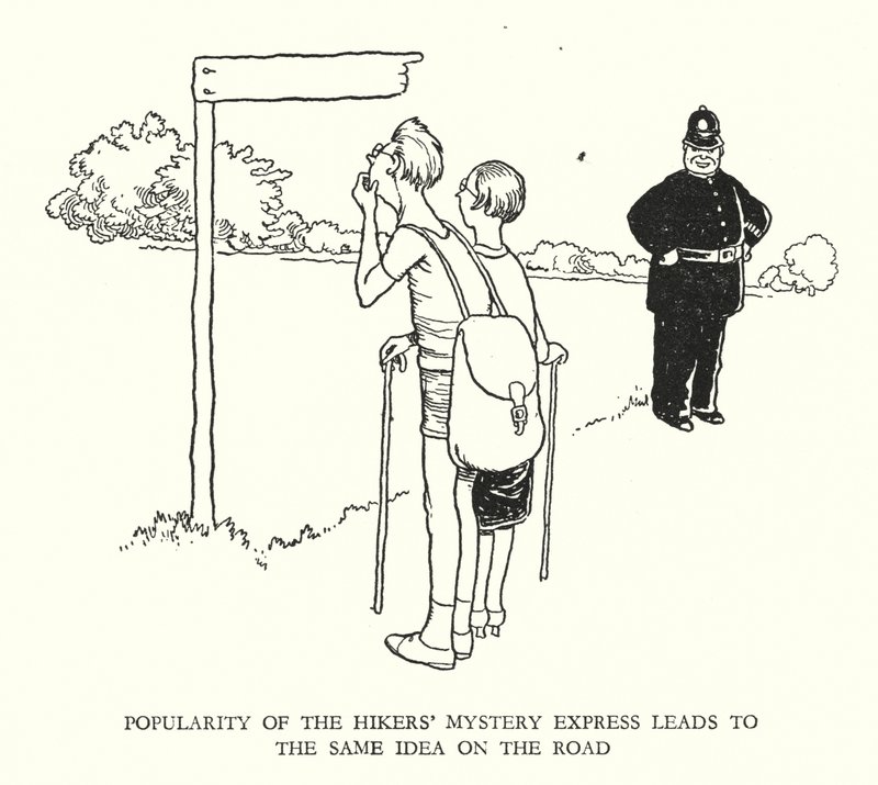 Illustrasjon for Railway Ribaldry av W Heath Robinson (litho) av William Heath Robinson