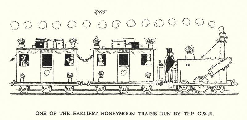 Illustrasjon for Railway Ribaldry av W Heath Robinson (litho) av William Heath Robinson