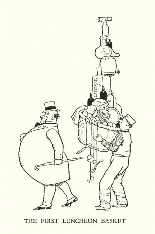 Illustrasjon for Railway Ribaldry av W Heath Robinson (litho) av William Heath Robinson