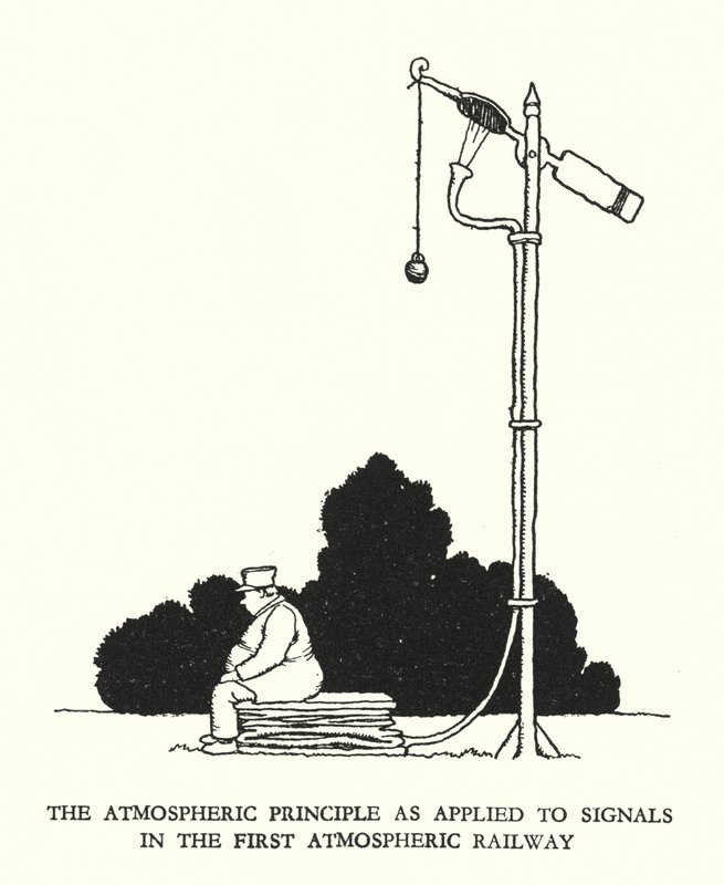 Illustrasjon for Railway Ribaldry av W Heath Robinson (litho) av William Heath Robinson
