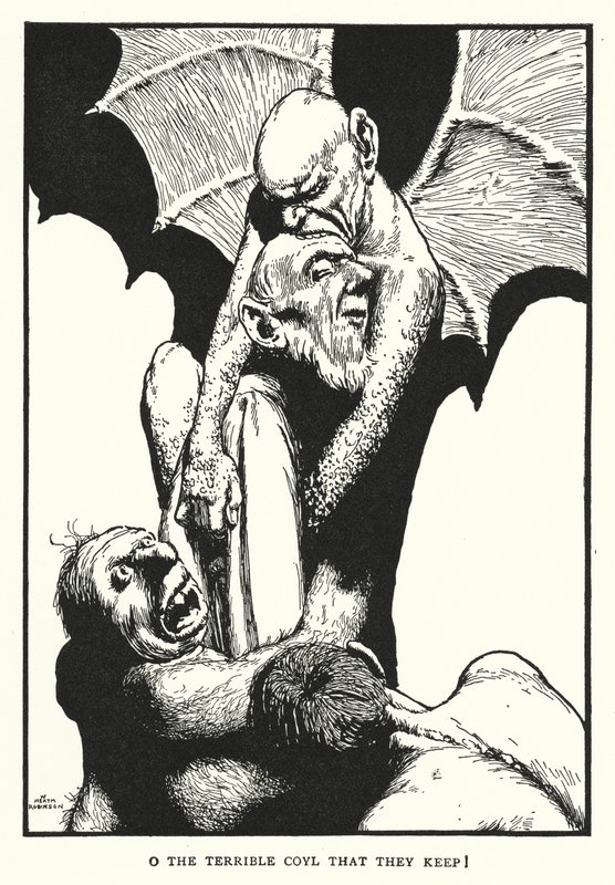 O den forferdelige Coylen som de beholder! (litho) av William Heath Robinson
