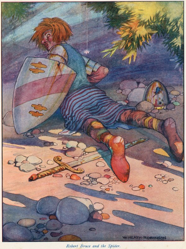 Robert Bruce og edderkoppen av William Heath Robinson