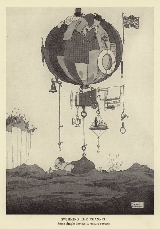 Svømme kanalen, noen enkle enheter for å sikre suksess av William Heath Robinson