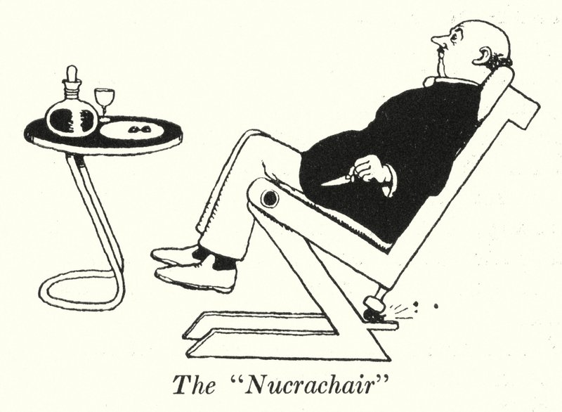 "Nucrachair" (litho) av William Heath Robinson