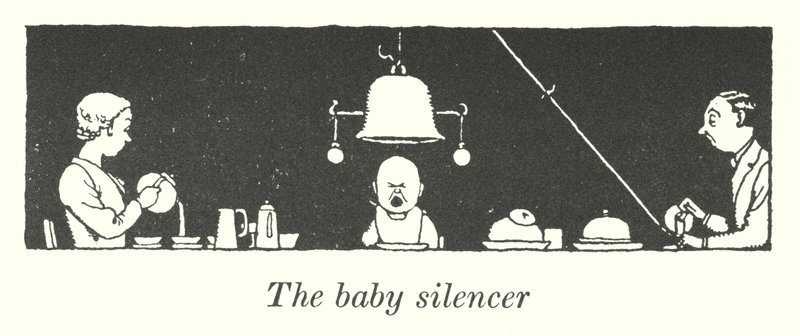 Babylyddemperen (litho) av William Heath Robinson