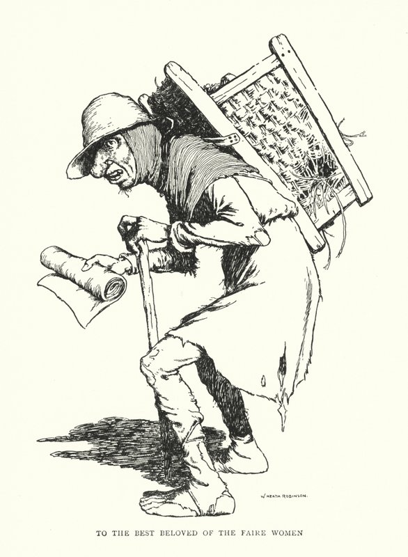 Til den mest elskede av faire kvinnene (litho) av William Heath Robinson