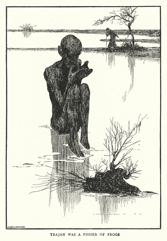 Trajan var en froskerfisker (litho) av William Heath Robinson