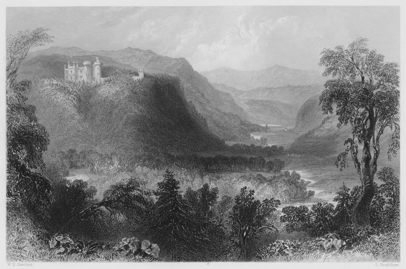 Castle Howard, Vale of Avoca (gravering) av William Henry (after) Bartlett