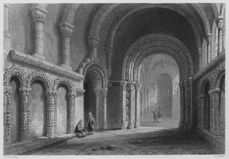 Cormacs kapell, Cashel (gravering) av William Henry (after) Bartlett