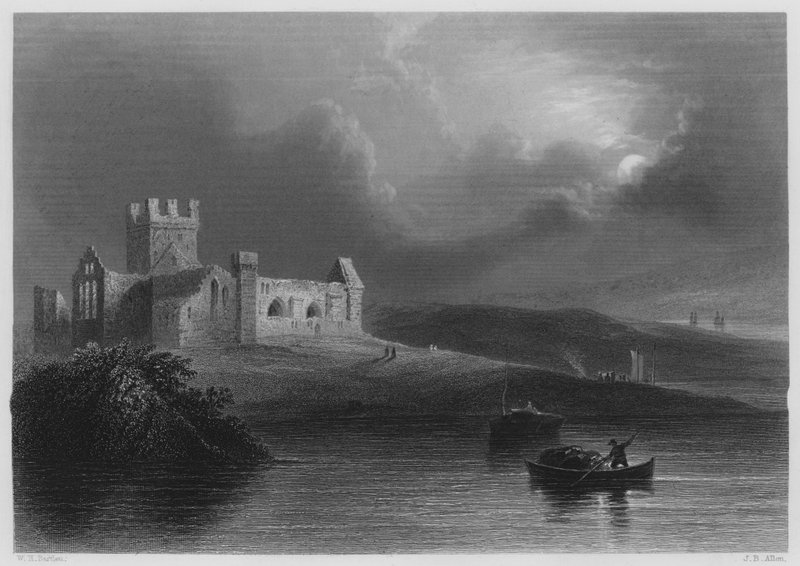 Dunbrody Abbey (gravering) av William Henry (after) Bartlett