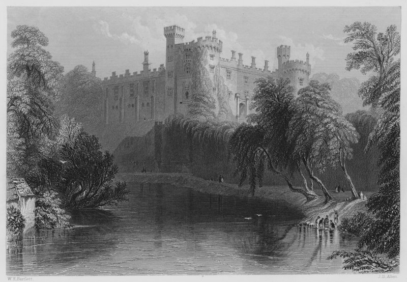 Kilkenny Castle (gravering) av William Henry (after) Bartlett