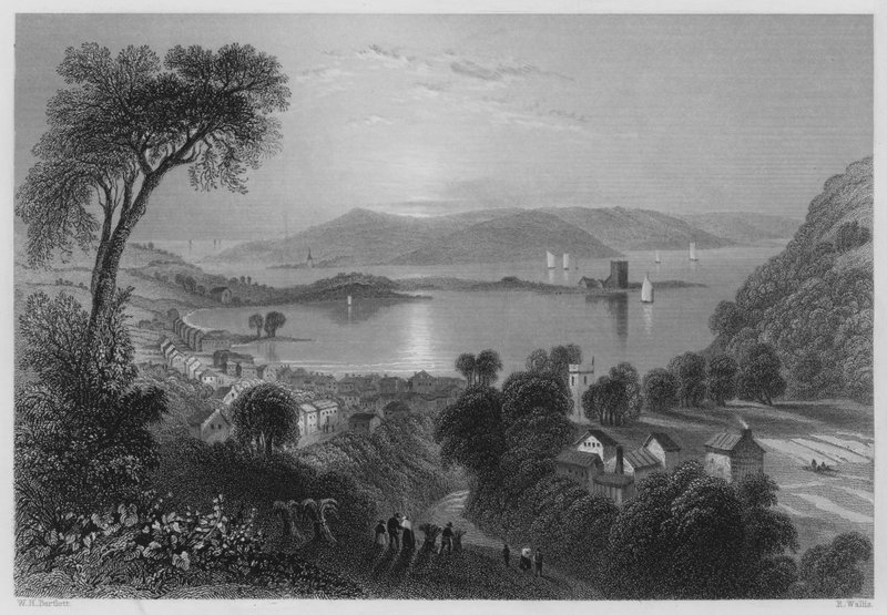 slåss (gravering) av William Henry (after) Bartlett