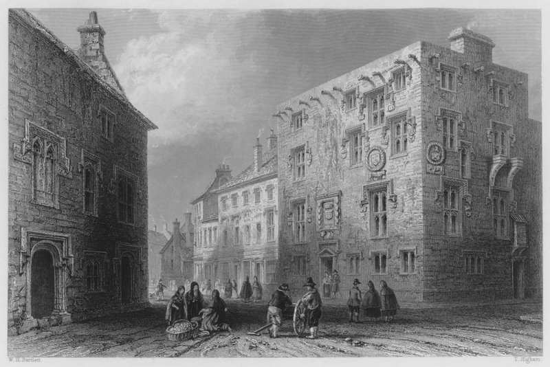 Gate i Galway (gravering) av William Henry (after) Bartlett