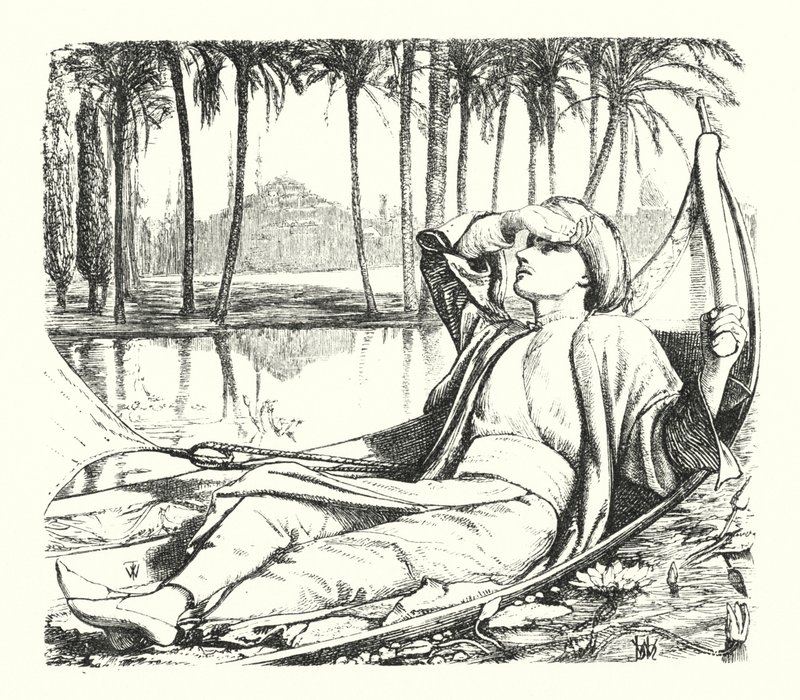 Erindringer om de arabiske nettene (gravering) av William Henry (after) Hunt