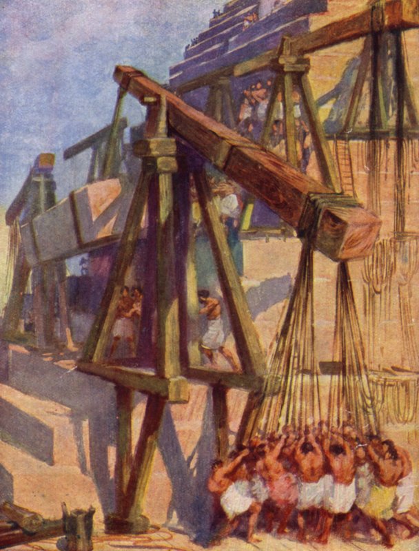 Bygge pyramidene (farge litho) av William Henry (after) Margetson