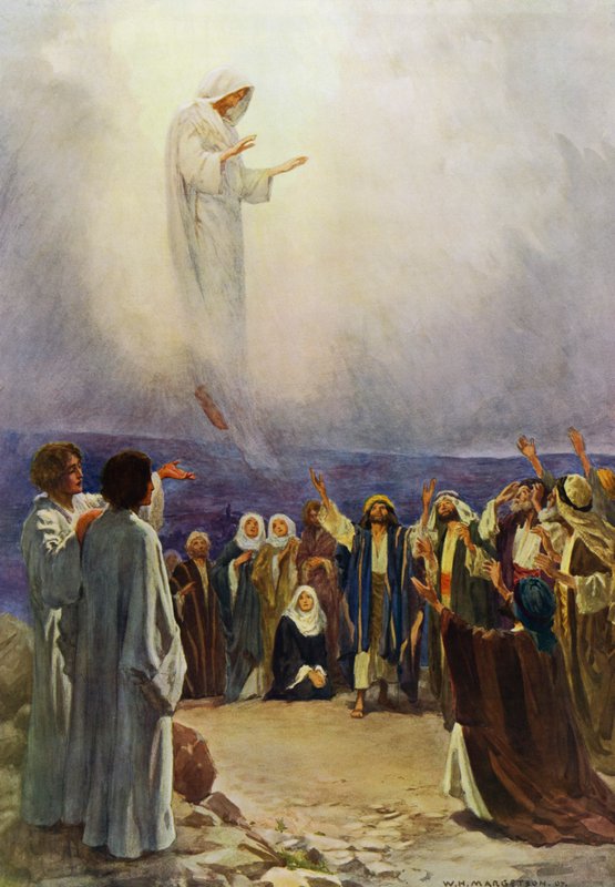 Vår Herres himmelfart (farge litho) av William Henry (after) Margetson