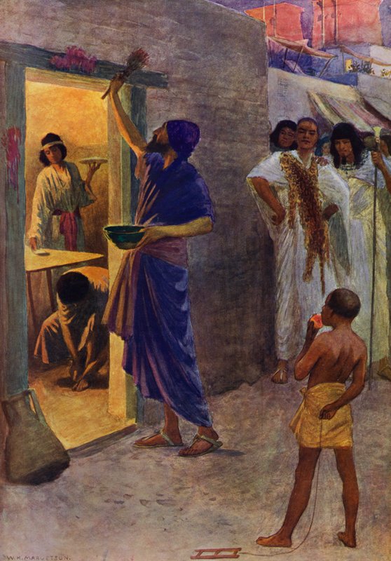 The Passover Institute (farge litho) av William Henry (after) Margetson