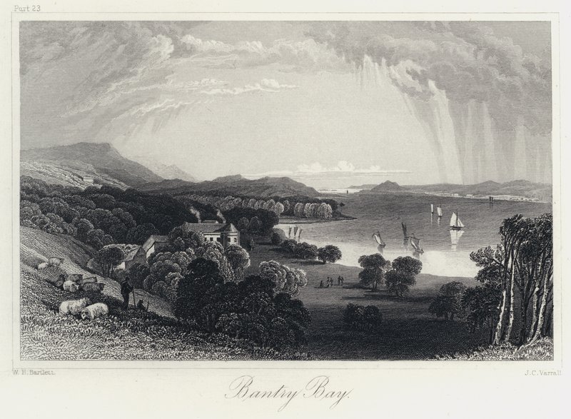 Bantry Bay (gravering) av William Henry Bartlett