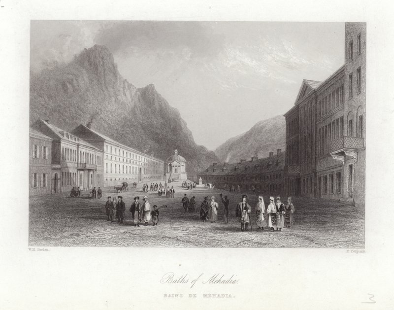 Mehadia Baths av William Henry Bartlett