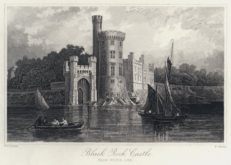 Black Rock Castle, fra River Lee (gravering) av William Henry Bartlett