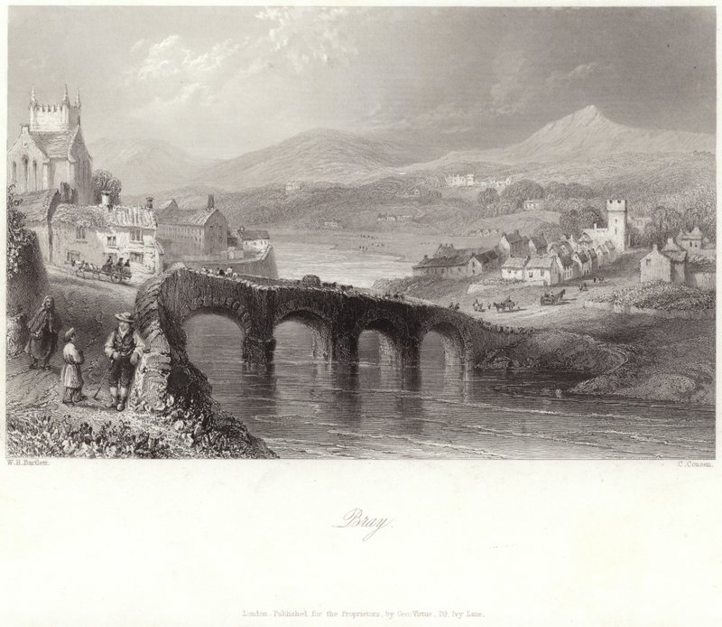 Bray i County Wicklow av William Henry Bartlett