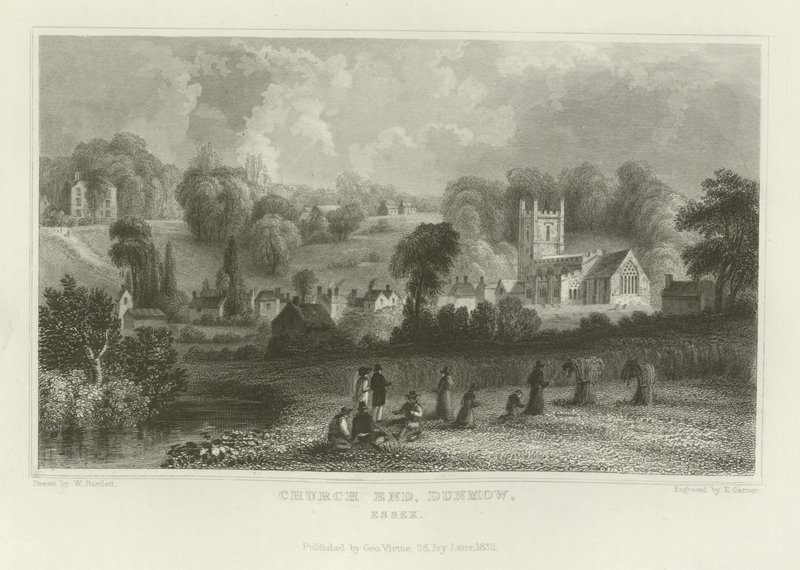Church End, Dunmow, Essex av William Henry Bartlett