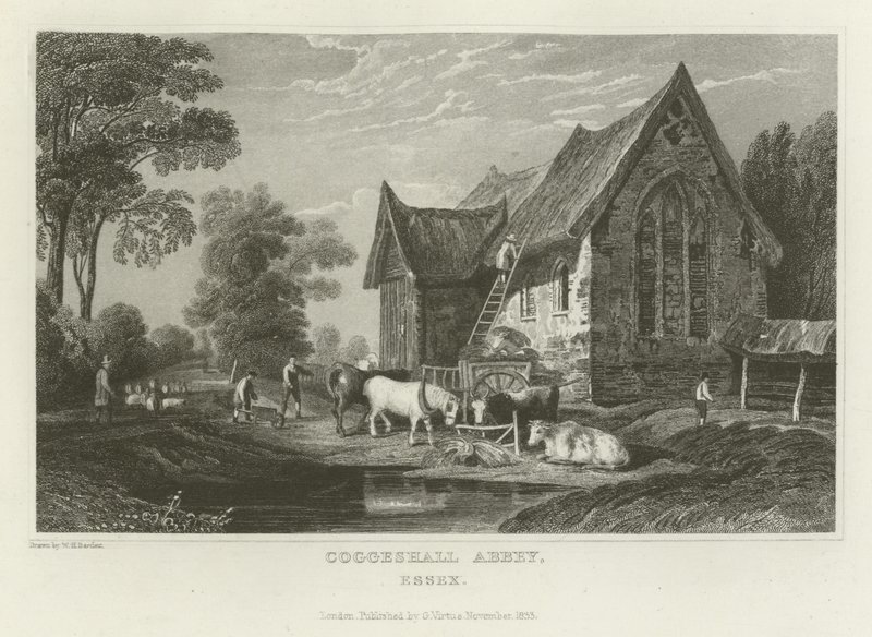 Coggeshall Abbey, Essex av William Henry Bartlett
