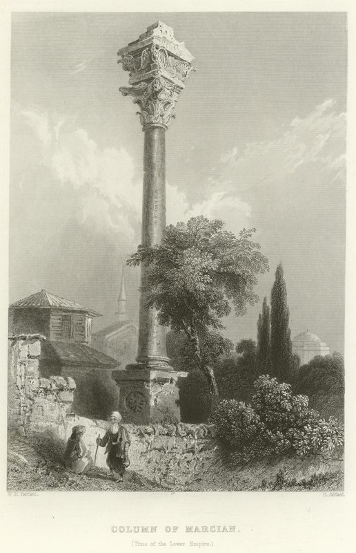 Søyle av Marcian, Konstantinopel av William Henry Bartlett