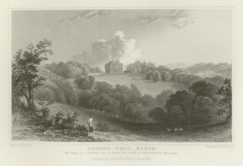 Copped Hall, Essex, setet til J Conyers, Esquire av William Henry Bartlett