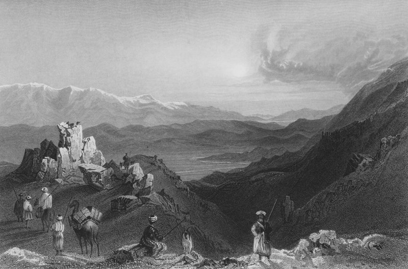 Djebel Sheich og Mount Hermon, fra toppen av Libanon av William Henry Bartlett