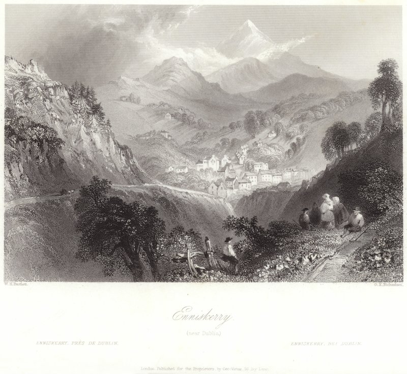 Enniskerry i County Wicklow av William Henry Bartlett
