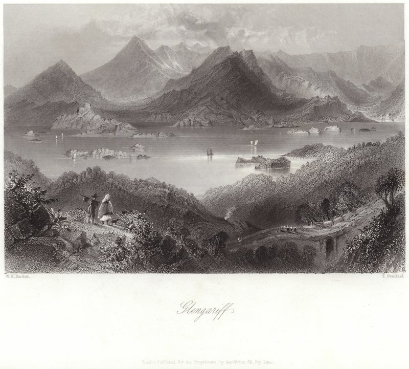 Glengariff i County Cork av William Henry Bartlett