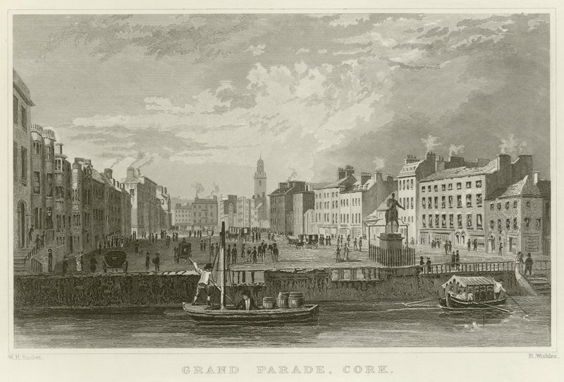 Grand Parade i Cork av William Henry Bartlett