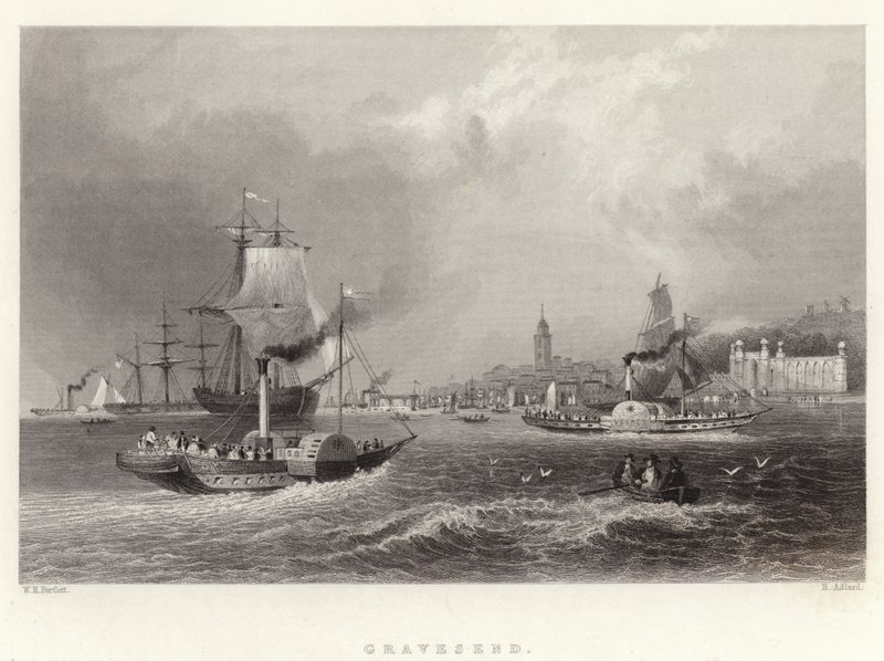 Gravesend av William Henry Bartlett