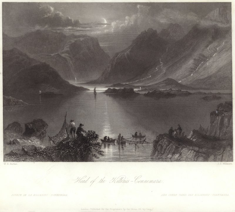 Leder for Killeries, Connemara av William Henry Bartlett