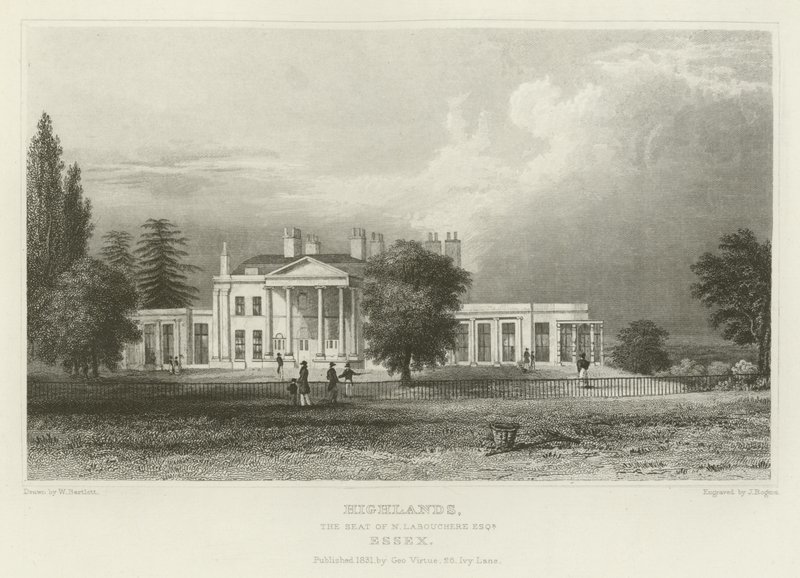 Highlands, sete for N Labouchere, Esquire, Essex av William Henry Bartlett
