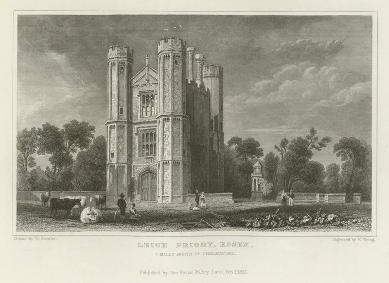 Leigh Priory, Essex, 7 mil nord for Chelmsford av William Henry Bartlett