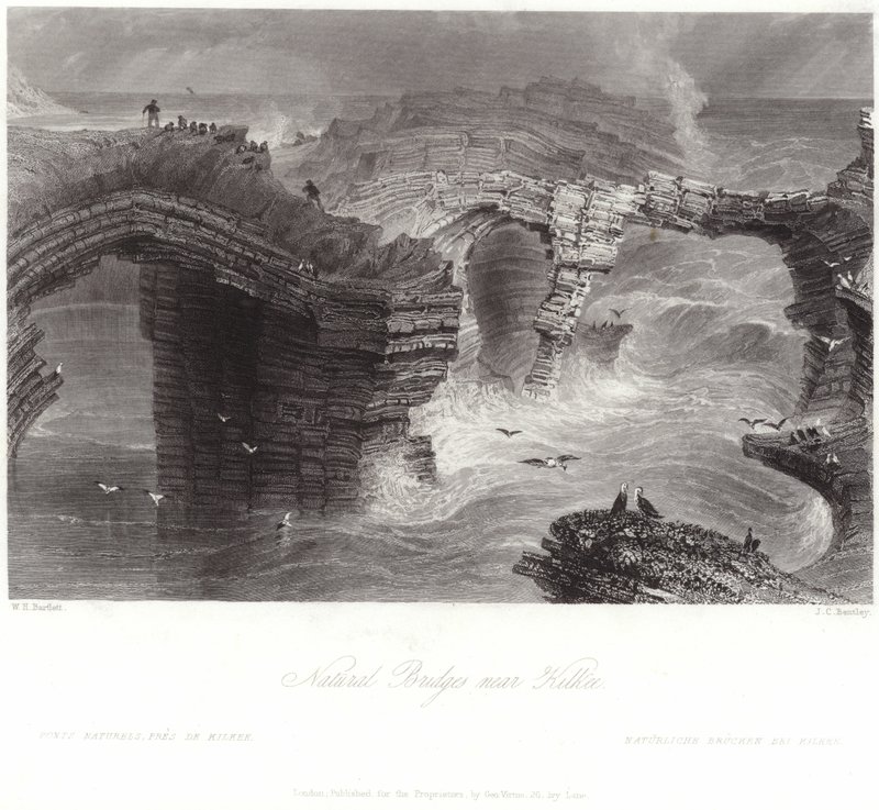 Naturlige broer nær Kilkee av William Henry Bartlett