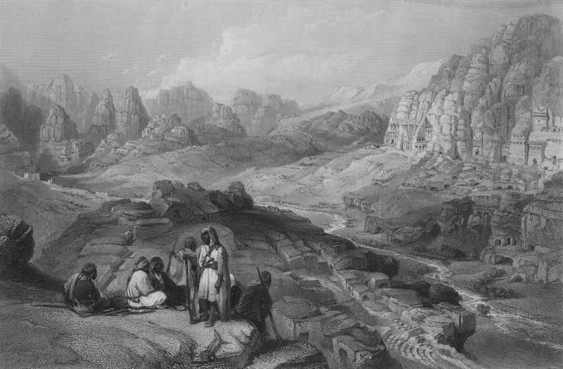 Petra, stedet for byen, Jeremiah XLIX av William Henry Bartlett