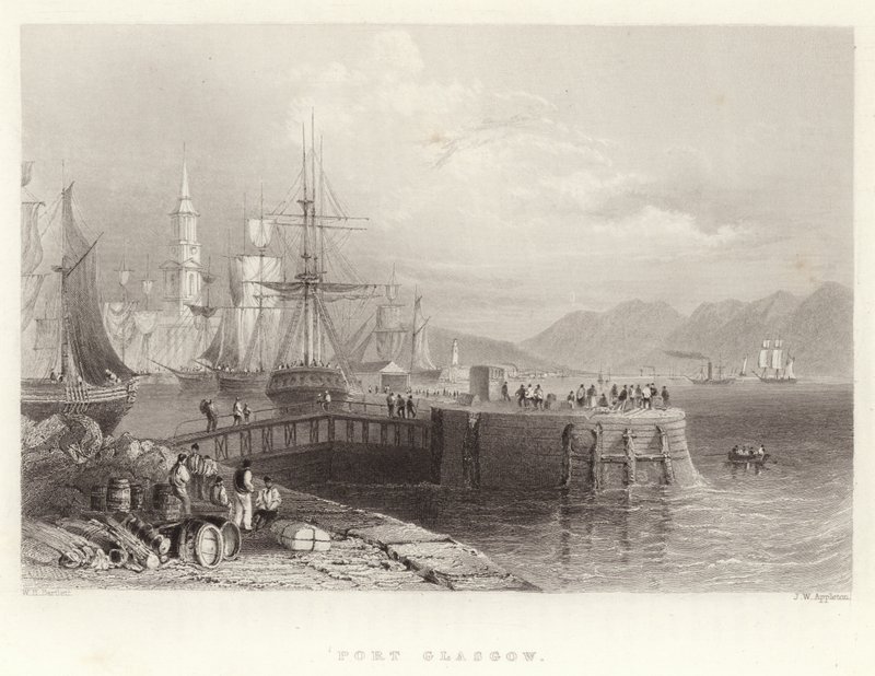 Port Glasgow av William Henry Bartlett
