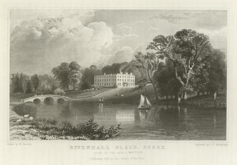 Rivenhall Place, Essex, sete for pastor J Western av William Henry Bartlett
