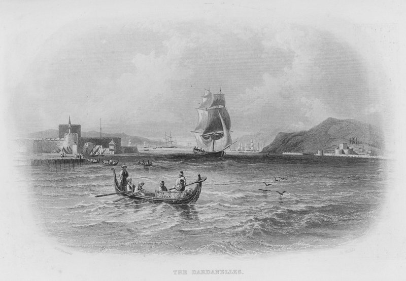 Dardanellene (gravering) av William Henry Bartlett