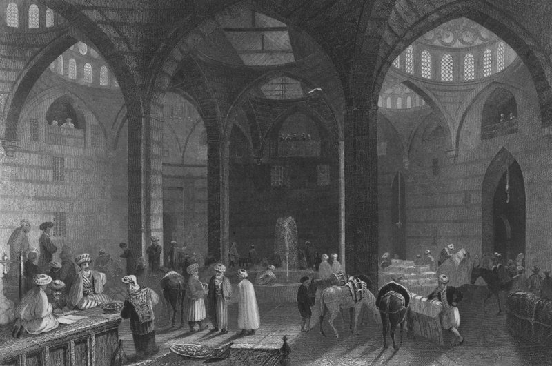 Den store khanen i Damaskus av William Henry Bartlett