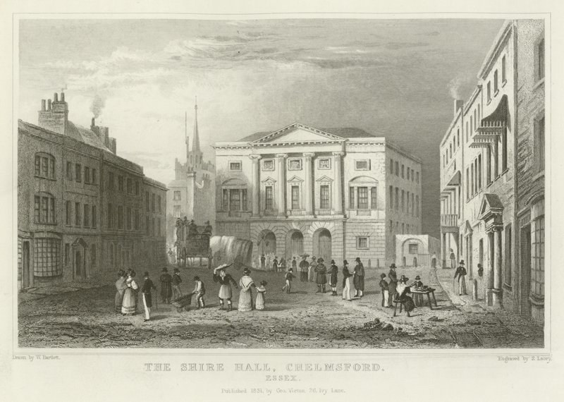 The Shire Hall, Chelmsford, Essex av William Henry Bartlett