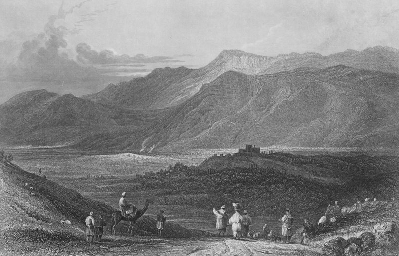 Landsbyen Zgarti, Libanonfjellet av William Henry Bartlett