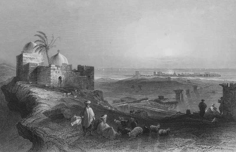Tyre, fra fastlandet av William Henry Bartlett