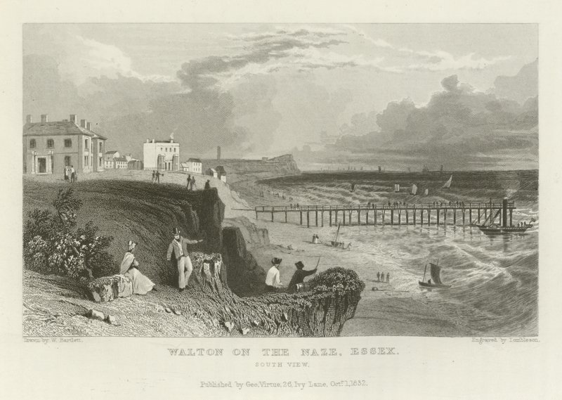 Walton on the Naze, Essex, South View av William Henry Bartlett